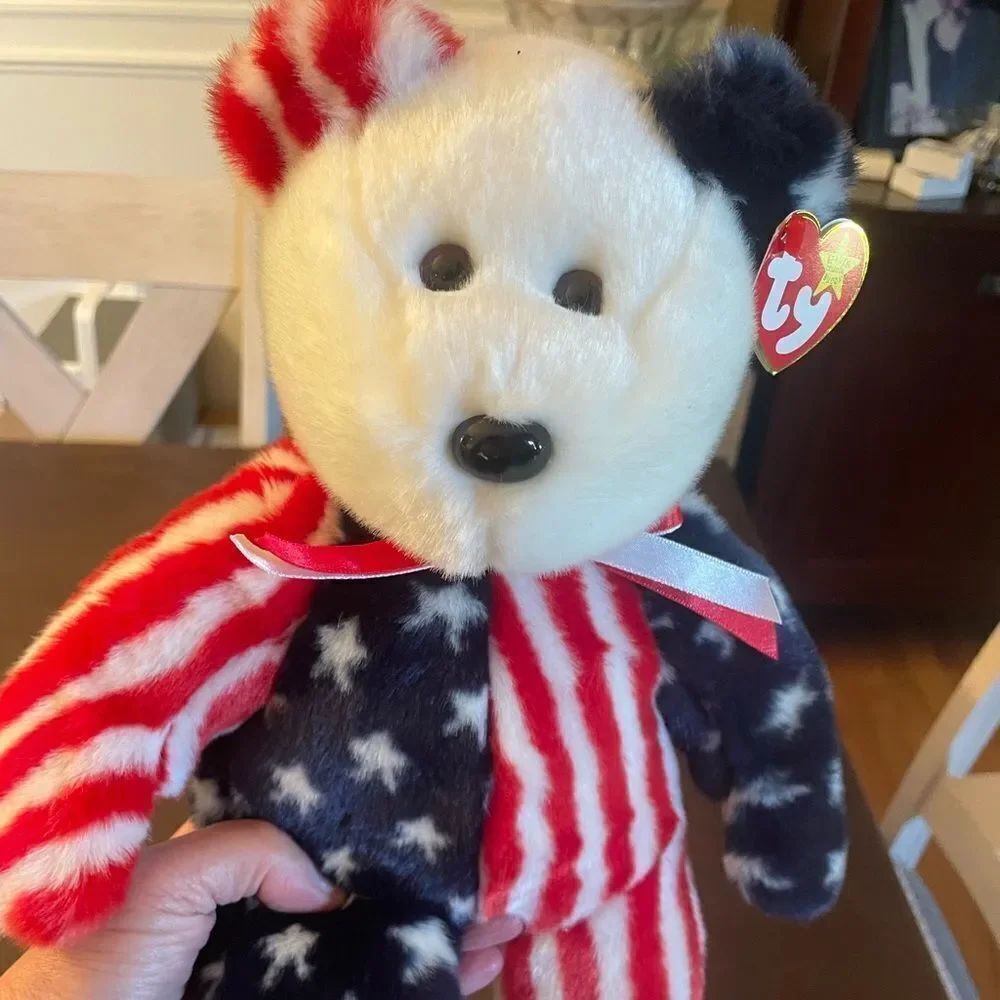 TY 1999 Star Spangled Banner TY Plush Bear with tag